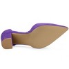 Allegra K Women's Ankle Tie Point Toe High Block Heel Dress Pumps - 4 of 4