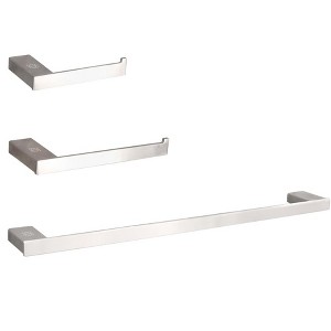 Elegant Lighting Sofia 3-Piece Bathroom Hardware Set in Brushed Nickel - 1 of 4