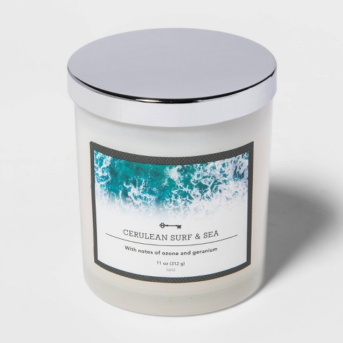 surf cerulean candle sea threshold milky 11oz lidded jar glass target shop