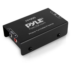 Pyle PP999 Compact Phono Turntable Preamp - Ultra-Low Noise Audio Pre-Amplifier with 12V Power Adapter - 1 of 4