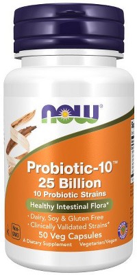 Probiotic-10 25 Billion by Now Foods  -  50 VegCap