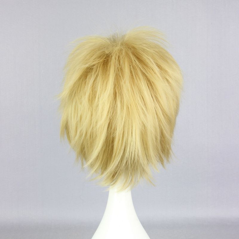 Unique Bargains Women's Wigs 12" Gold Tone with Wig Cap Short Hair, 4 of 7