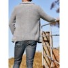 Coolmee Men's Casual Cardigan Sweater Shawl Collar Button Down Knit Blazer Jacket Knitwear with Pockets - 4 of 4