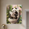 Art Remedy Panda Tropical Bathroom Tropical Bathroom Wall Art Framed - 2 of 4