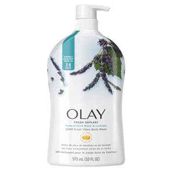 Olay Fresh Outlast Body Wash Birch Water & Lavender - 33 fl oz