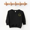 The Juniper Shop SmileyWorld Embroidered Smiley Face Outline Toddler Sweatshirt - 3T - Black - 2 of 4