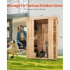 VEVOR Outdoor Storage Shed, Oversize Wooden Outside Storage Cabinet with Waterproof Roof and Metal Frame with Shelves & Floor, 58"x78" - 4 of 4