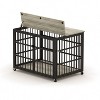 FURNIinspire Pet Crates And Houses Furniture Style Dog Crate Dog Cage House Side Table With Lift Top, Wheels, Gray, 43.3"*29.9"*33.5" - 4 of 4