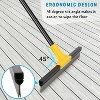 Squeegee Broom for Floor, 18'' Heavy Duty Rubber Wiper with 60'' Long Handle for Bathroom Tile, Garage, and Deck - 4 of 4