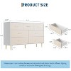 Modern White Dresser for Bedroom – Slim Wooden Chest of Drawers with Metal Legs, TV Stand & Storage Organizer - 2 of 4