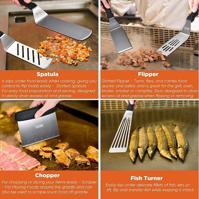 Commercial Chef 36 Piece Griddle Accessories for Blackstone Griddles - Flat Top Grill Accessories