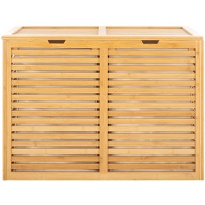 Lahiri 2 Compartment Laundry Basket with Liner - STG1904 - Natural/Beige - Safavieh - 1 of 4