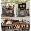 Petrimins Dog Crate Furniture, 48" Dog Kennel for Large Breed, Heavy Duty Wooden End Table with 3 Drawers, Chew-Resistant Steel Tubes - 2 of 4