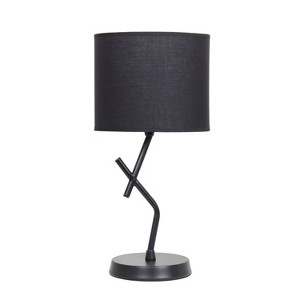 Simple Designs Metal Modern Abstract Table Lamp Black - 1 of 4