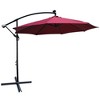 CAVINAS 10 FT Patio Umbrella with LED Light and Crank,8 Ribs Market Patio Umbrella with Cross Base for Backyard,Poolside,Deck - 4 of 4
