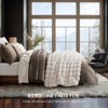 Aoibox Ultra Soft Luxury Fluffy Ridgeline Faux Rabbit Fur Throw Blanket, Thick Warm Bubble Throw for Bed, Cozy Plush Reversible Blankets for Sofa - 3 of 4