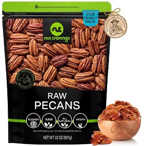 Raw Pecans Halves & Pieces, Unsalted, Shelled by Nut Cravings - 1 of 4