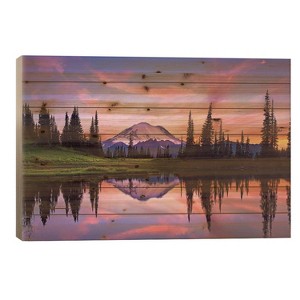 USA Mt.Rainier National Park Tipsoo Lake at Sunset Wood Print by Jaynes Gallery - iCanvas - 1 of 3