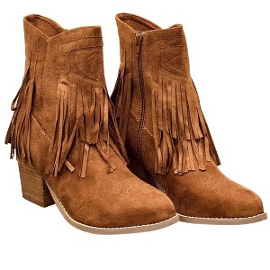 Women's Sandra Fringe Booties - Not Rated - 1 of 4
