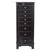 Jewelry Armoire With Mirror, 8 Drawers, 16 Necklace Hooks, And Side Swing Doors - 2 of 4