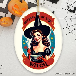 Wickedly Glamorous Season of the Witch Ornament, Retro Style Halloween Tree Decor and Keepsake| OrnamentallyYou - 1 of 4