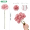 Unique Bargains Plastic Silk Durable Artificial Chrysanthemum Ball Flowers 11" - 3 of 4
