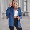 Clearlove Women's Denim Button Down Shirt Lightweight Long Sleeve Top - 2 of 4