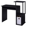 Vynxaria Black Finish Computer Desk Writing Desks Office Table Sleek Modern Design for Home Offices Compact and Portable - 2 of 4