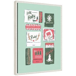 Kate & Laurel All Things Decor Sylvie Beaded Holiday Matchbooks Framed Canvas by Krissy Mast - 1 of 4