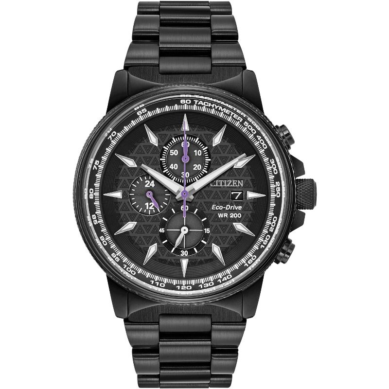 Citizen Marvel Eco-Drive featuring Black Panther 3-hand Grey IP Bracelet, 1 of 6