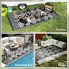 NAYSAYE 9' x 18' Reversible Outdoor Patio Rug Portable Camping Area Mat Waterproof Foldable Carpet for Backyard Porch Garden RV Beach Picnic Decor - 4 of 4