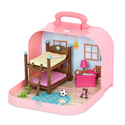 Li'l Woodzeez Bunk Bed Playset in Suitcase