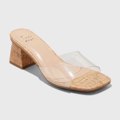 Women's Harlow Mule Heels - A New Day™ Clear 10 : Target