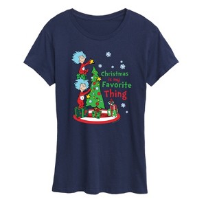 Women's - Dr. Seuss - Christmas Is A Family Thing Short Sleeve Graphic T-Shirt - 1 of 4