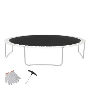 VEVOR Replacement Trampoline Mat, Universal Jumping Mat for 14ft Round Trampoline, Reinforce UV-Resistant Mat with Spring Tool & Durable V-Rings - 1 of 4