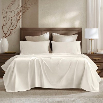 NicBex 4 Pieces Queen/King Pure Cotton Sateen Flat Sheet Set Bedding Set,OEKO-TEX Certified,Machine Washable
