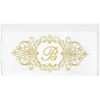 Linum Home Textiles 100% Turkish Cotton MONICA Gold Thread 2PC Embellished Bath Towel Set - 3 of 3