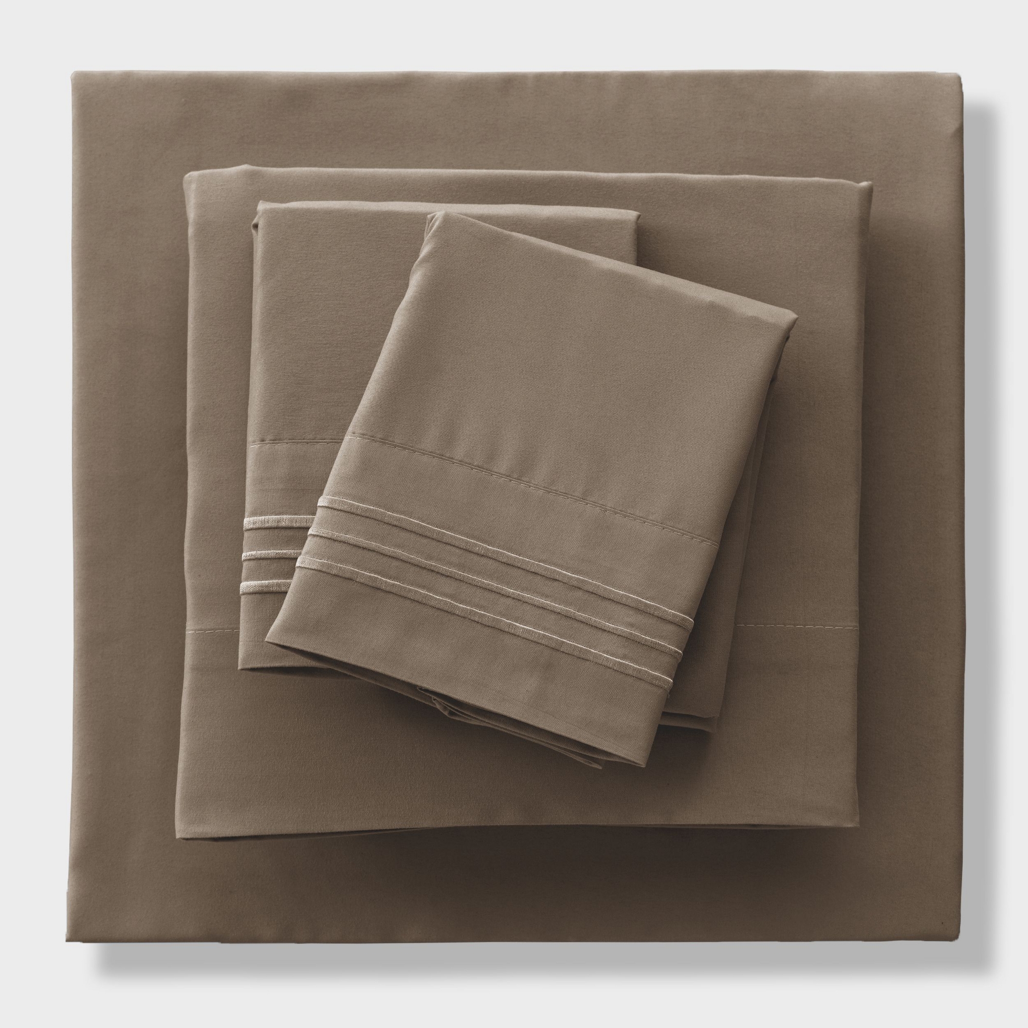 Queen Microfiber Sheet Set Brown
