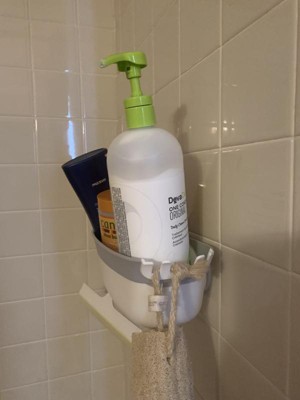 On the Dot Suction Shower Basket Caddy Gray - Slipx Solutions