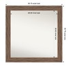 Amanti Art Pia Medium Brown Non-Beveled Framed Bathroom Vanity Wall Mirror - 3 of 4