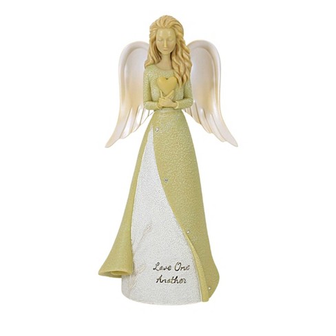 Foundations 7.25 In Love One Another Angel Figurine Heart Figurines ...