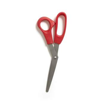 Kitchen Household Red Scissors Stainless Steel Civil Industry Office  Student Plastic Ribbon-cutting Small Scissors Hand Tools