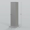 Aghana Digitals Modern Country 3-Tier Bathroom Corner Cabinet with Tissue Hole, Gray Engineered - 2 of 4