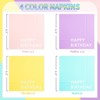 Hachikiko Colorful Happy Birthday Napkins,4-Multicolor Makaron Cocktail Napkins Yellow Pink Purple Blue Paper Napkins - 2 of 4