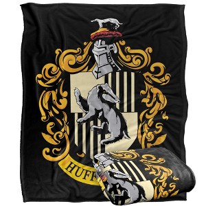 Harry Potter Hufflepuff Crest Officially Licensed Silky Touch Super Soft Throw Blanket 50" x 60" - 1 of 4