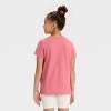 Girls' Hello Kitty Glitter Bow Short Sleeve Graphic T-Shirt - Light Red - 3 of 4