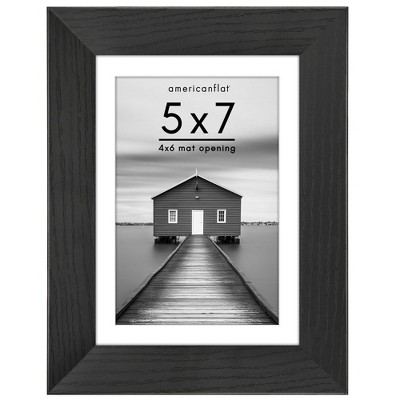 Americanflat Wide Molding Picture Frame with Mat