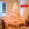 Tangkula Artificial Christmas Tree Hinged Snow Flocked Xmas Tree w/ 456/820/1264/1774 Branch Tips - 2 of 4