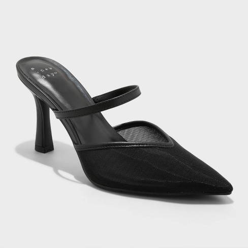 Women's Sonia Mesh Mule Heels with Memory Foam Insole - A New Day™ - image 1 of 4