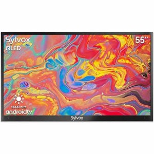 SYLVOX 55inch Full Sun Outdoor TV 2000 Nits 4K UHD Smart TV, IP55 Weatherproof Television with Voice Control & Chromecast (Pool Pro QLED Series) - 1 of 4